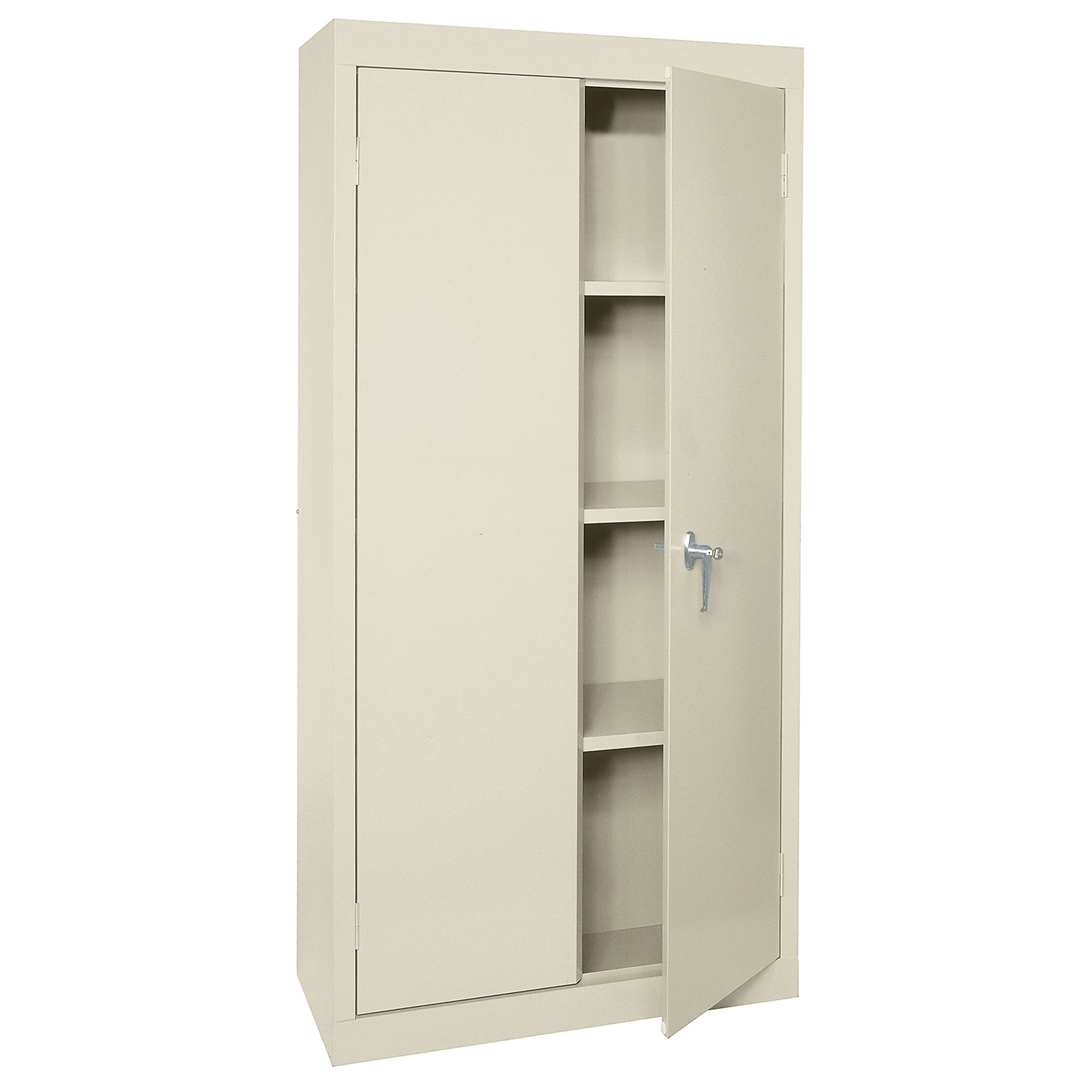 Sandusky Lee Value Line Steel Cabinet - 30in. x 18in. x 72in., Locking Handle, Putty, Model# VF31301872-07